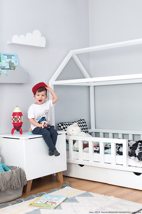 Drewniana, mała, magnetyczna rakieta, "Czerwona strzała", JND05207-Janod, zabawki dla chłopców