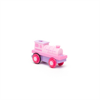 Różowa lokomotywa z napędem Powerful Pink Loco BJT310-Bigjigs Rail, kolejki z napędem 