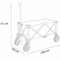 Składany Wózek turystyczny plażowy AXI A031.191.03 z regulowaną rączka Udźwig do 80 kg do transportu rzeczy i zabawek
