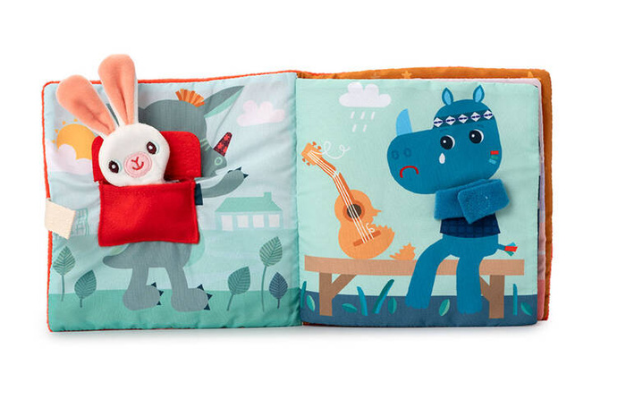 Miękka książeczka aktywizująca z mini-komforterem sarenka Stella i jej przytulanka 83491 Lilliputiens