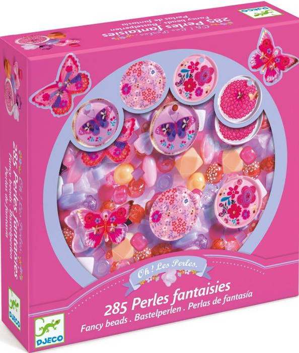 Drewniany zestaw do tworzenia biżuterii Motyle DJ09857-Djeco, biżuteria dla dzieci