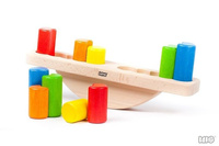 Drewniana waga z odważnikami - klockami, 34610-Bajo, zabawki edukacyjne