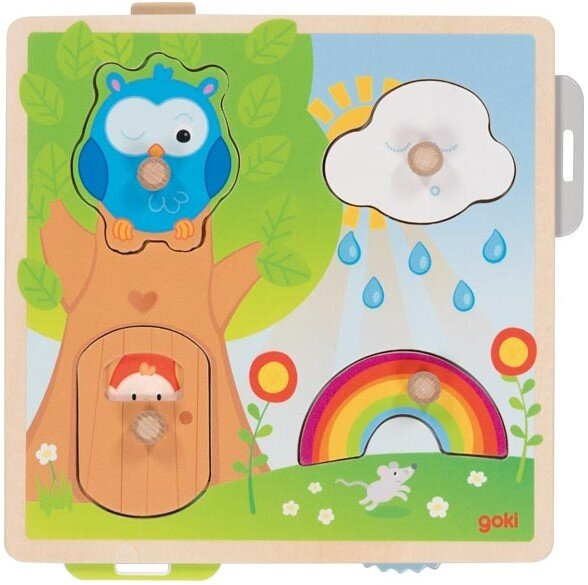 Drewniana układanka interaktywna Pogoda Goki 57339