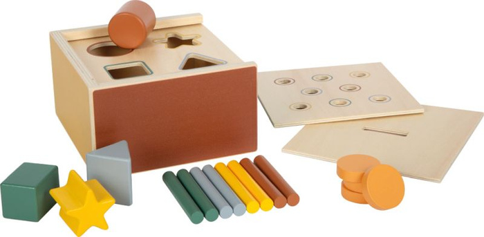 Sorter kształtów i kolorów Montessori Small Foot 12743 Drewniane zabawki dla dzieci