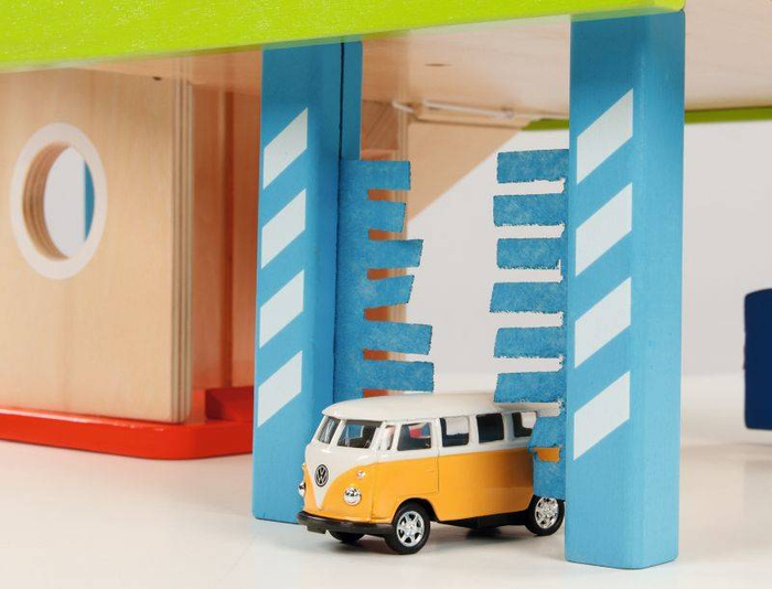 Trzypoziomowy parking 53821-Goki, zabawki drewniane