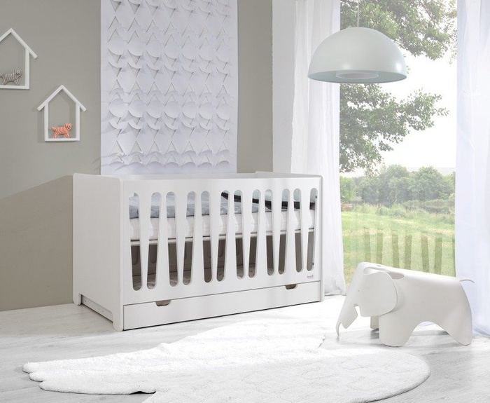 Biała szuflada 140x70 Pinio Moon Basic