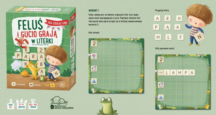 Feluś i Gucio grają w literki Nasza Księgarnia gry edukacyjne dla dzieci