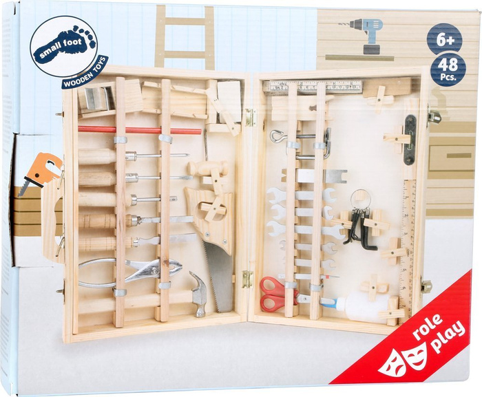 Narzędzia dla dzieci w walizce Deluxe 2241-Small Foot, mały majsterkowicz