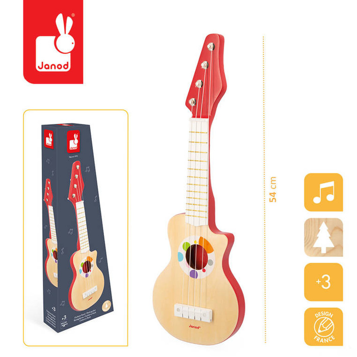 Gitara rockowa dla dzieci Confetti instrument muzyczny Janod J07644