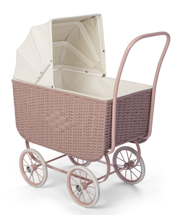 Wózek retro dla lalek Doll Pram Retro Rattan Rose Astrup 84180