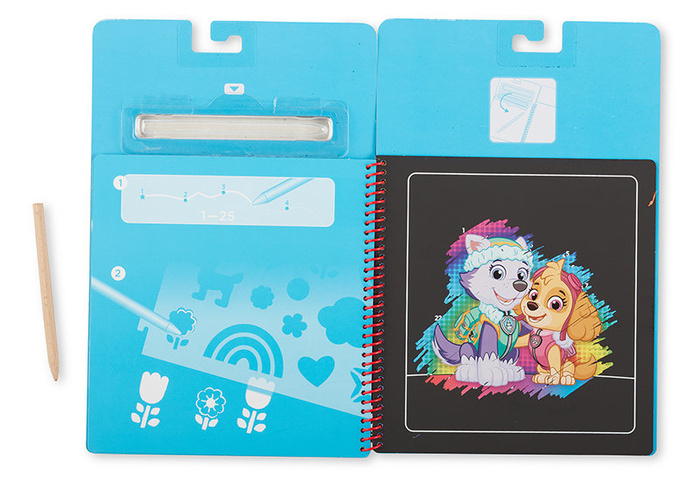 Zdrapywanka z rysikiem Psi Patrol Scratch Art Pad – Skye Melissa and Doug 33260