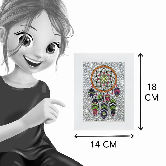 Mozaiki z kryształków - ŁAPACZ SNÓW DP006-Buki, zestaw artystyczny dla dzieci