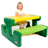 Trwały duży Stolik Piknikowy dla dzieci Little Tikes 466A bezpieczna Przestrzeń do wspólnych posiłków i zabaw