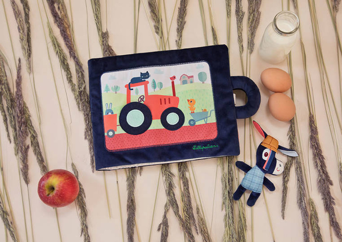 Miękka książeczka aktywizująca "Osiołek Ignace na farmie" 83415 Lilliputiens