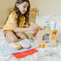 Bar kanapkowy drewniany zestaw do robienia kanapek restauracja 41650 Melissa & Doug