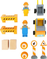 Drewniany zestaw z dźwigiem Jurkiem 12007-Small Foot, zabawki drewniane