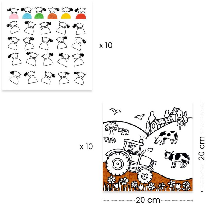 Kolorowanki z grami Farma Djeco DJ00050