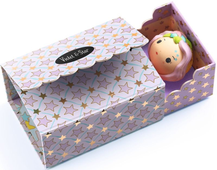 Pokoik Violet w magnetycznym pudełku Tinyly Djeco DJ06965 zestawy do zabawy lalkami