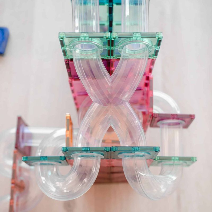 Kulodrom klocki magnetyczne Pastel Ball Run Expansion Pack 80 el Connetix 00080-BR