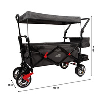 Przyczepka wózek do ciągnięcia dla dzieci z osłoną przeciwdeszczową i składanym daszkiem Small Foot 12729