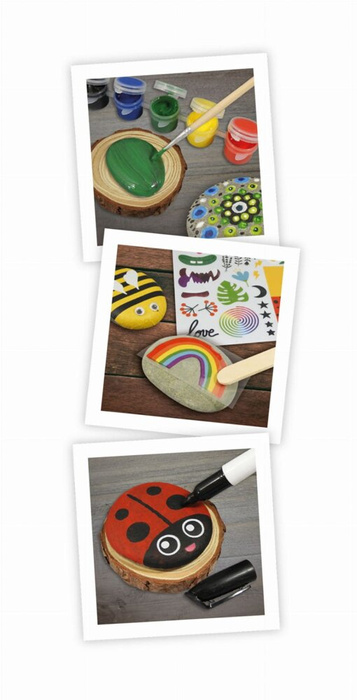 Zestaw kreatywny dla dzieci do malowania kamyków Buki FK005