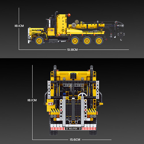 Klocki konstrukcyjne Mould King 17011 Holownik ciężarowy zabawka budowlana 1277 elementów
