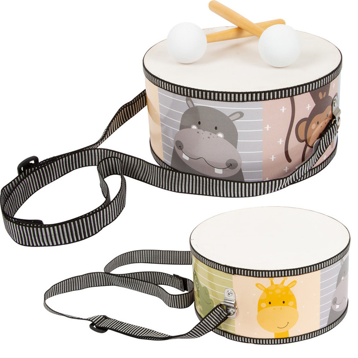 Bębenek dla dzieci Żyrafa, hipopotam, małpa, krokodyl i spółka 11952-small foot zabawki muzyczne