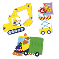 Duże naklejki wielorazowe 50 sztuk Pojazdy Janod J09191