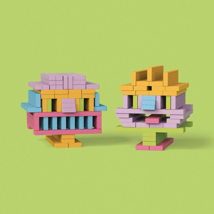 Kreatywne klocki konstrukcyjne pastelowy Fun Box Bioblo 200 elementów