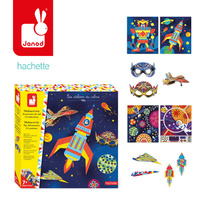 Zestaw kreatywny dla dzieci Kosmiczne Przygody 13 ozdób Janod J07876 