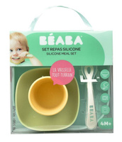 Komplet naczyń z silikonu z przyssawką yellow 913436-Beaba