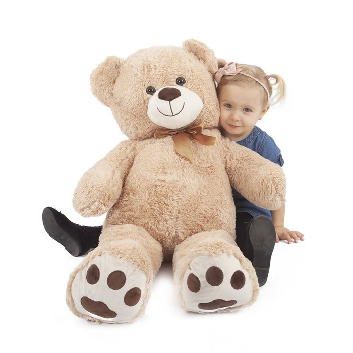 Duży pluszowy miś Fido 100 cm jasnobrązowy z zawieszką Rappa 891500