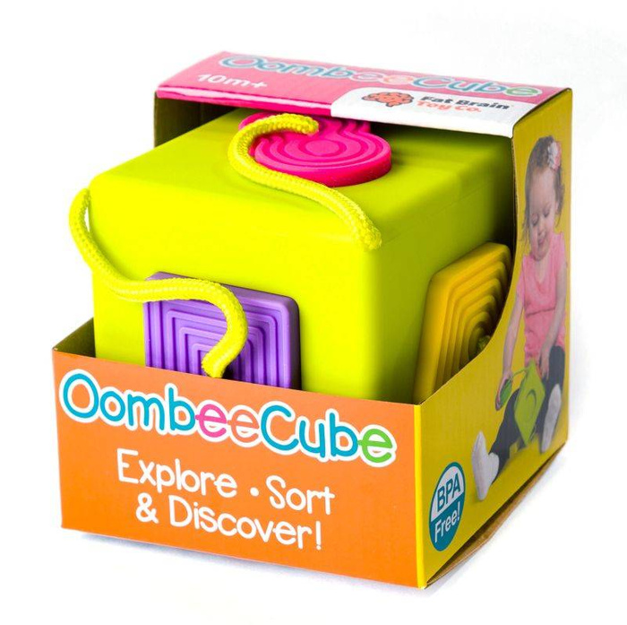 Dopasowywanie kształtów Kostka Sorter OombeeCube FA120-1 Fat Brain Toys, zabawki motoryczne