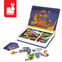 Układanka magnetyczna dla dzieci Smoki Magnetibook Janod J02527