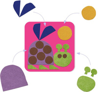 Wyklejanki filcowe Małe stworzenia Djeco DJ00085, zestaw artystyczny