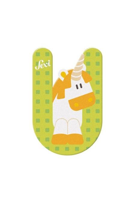 Głoska z Jednorożcem U 83021-Sevi, nauka literek dla dzieci, alfabet, dekoracje pokoju