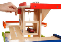 Trzypoziomowy parking 53821-Goki, zabawki drewniane