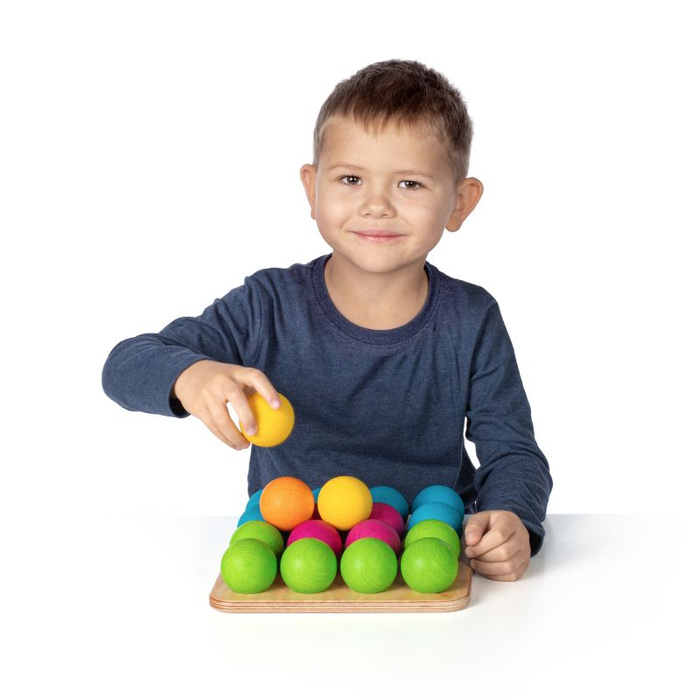 Gra zręcznościowa dla dzieci drewniane kulki Froebla 46 el Erzi 42269