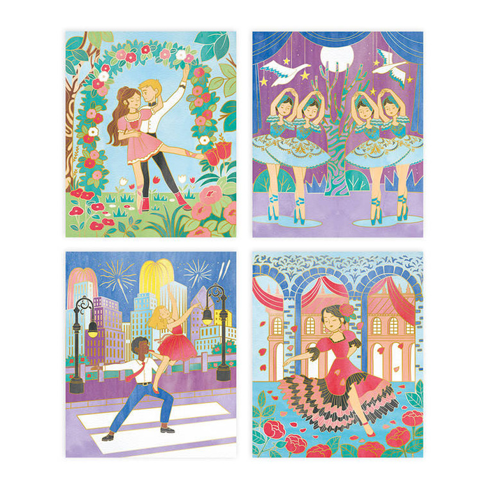 Zestaw kreatywny Złote kontury Tancerki Janod J07964