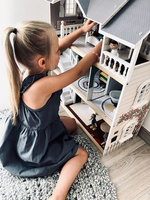 Sześcioosobowa rodzina drewnianych laleczek 11804-Small Foot, lalki i akcesoria dla lalek 