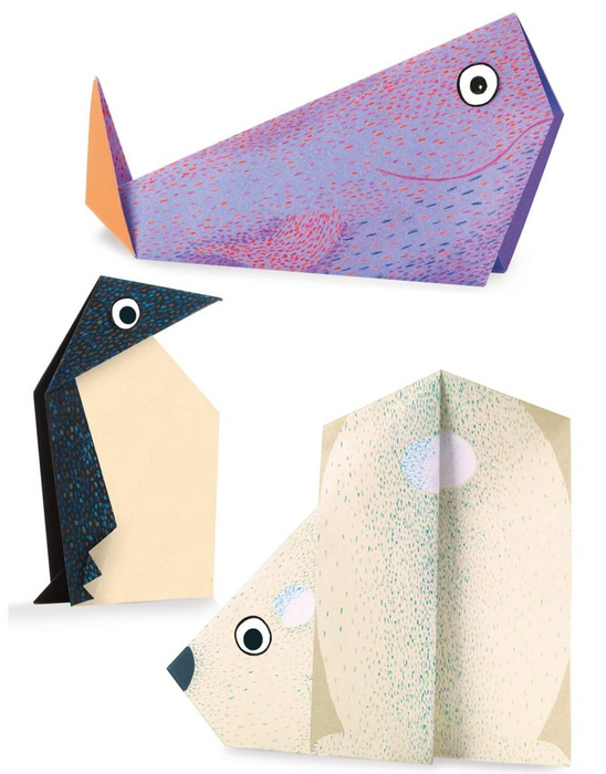 Zestaw origami dla dzieci zwierzęta polarne Djeco DJ08777