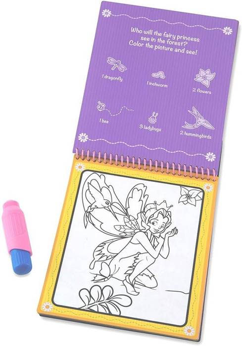 Wodna kolorowanka Water Wow Bajkowe księżniczki 19415 - Melissa & Doug, książeczki wielokrotnego użytku