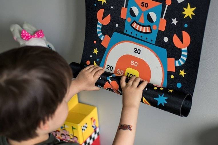 Gra zręcznościowa Robot J02073-Janod, rzutki dla dzieci