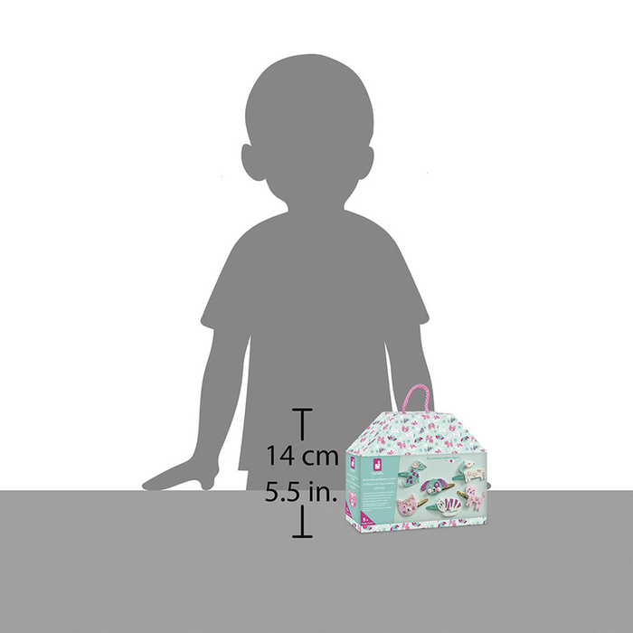 Zestaw kreatywny do tworzenia biżuterii brokatowe spinki do włosów Pieski i kotki Janod J09181