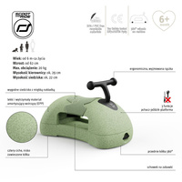 SCOOTANDRIDE My First Ewolucyjny jeździk pchacz 3w1 6 m+ Olive