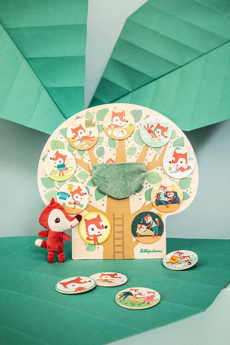 Drewniana tablica magnetyczna Mój dzień Lisiczka Alice Lilliputiens 83545