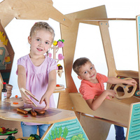 Drewniany Food Truck  dla dzieci 10046 Erzi samochód kuchnia sklep