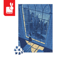Puzzle artystyczne Nocny widok w błękicie 500 elementów 8+ J02510-Janod, puzzle tekturowe
