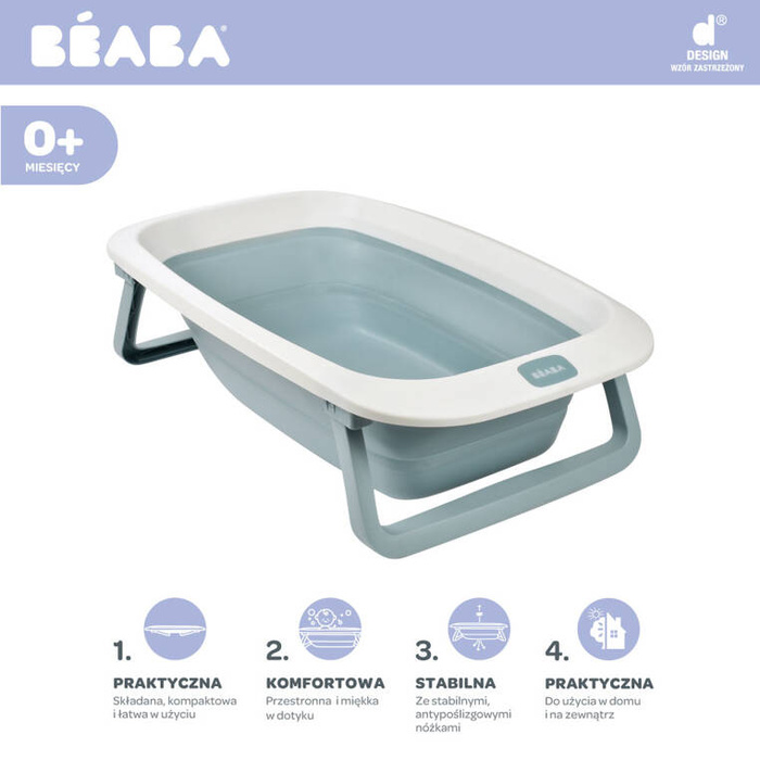 Składana wanienka dla dziecka Eazy Pop Camélé'O Bleu baltique Beaba 920403