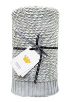 Oddychający koc bawełniany z wełną Szary LL4841-Lullalove, kocyki dla dzieci